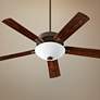 52" Quorum Premier Oiled Bronze LED Ceiling Fan with Pull Chain