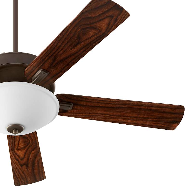 Image 3 52" Quorum Premier Oiled Bronze LED Ceiling Fan with Pull Chain more views