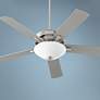 52" Quorum Premier Satin Nickel LED Ceiling Fan with Pull Chain