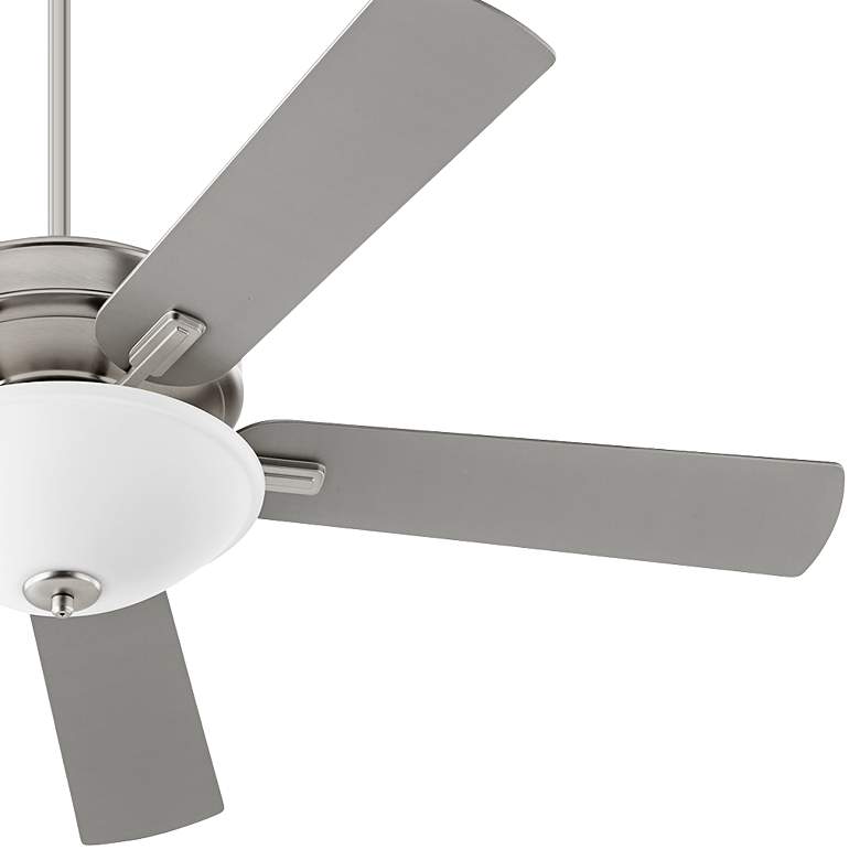 Image 3 52" Quorum Premier Satin Nickel LED Ceiling Fan with Pull Chain more views