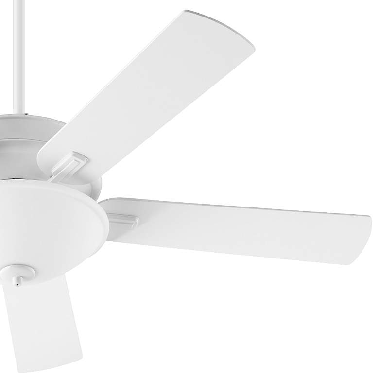 Image 3 52" Quorum Premier Studio White LED Ceiling Fan with Pull Chain more views
