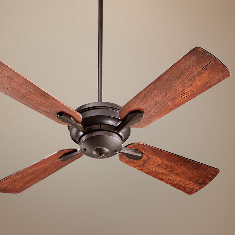 Image 1 52 inch Quorum Valor Olied Bronze Ceiling Fan with Pull Chain