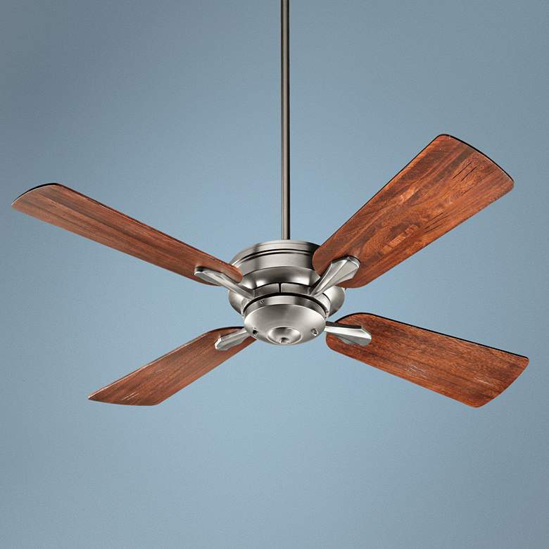 Image 1 52" Quorum Valor Satin Nickel Ceiling Fan