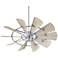 52" Quorum Windmill Galvanized Ceiling Fan with Wall Control