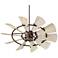 52" Quorum Windmill Oiled Bronze Rustic Ceiling Fan with Wall Control