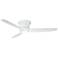 52" Reflection™ White Hugger Dimmable LED Ceiling Fan