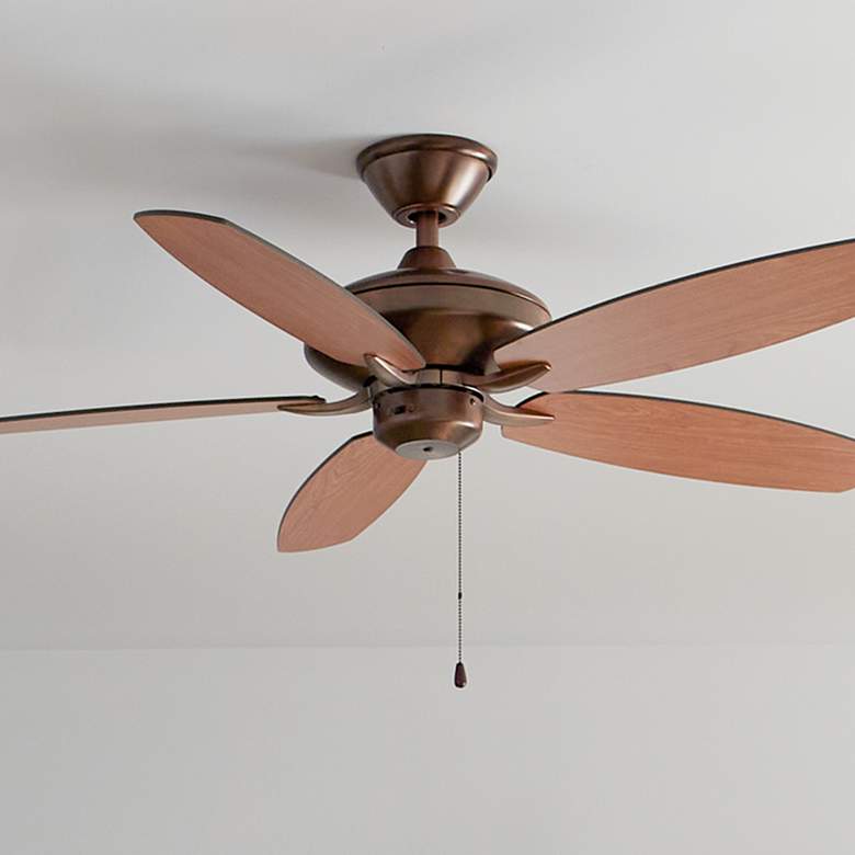Image 2 52" Renew Bronze DC Ceiling Fan w/ Walnut and Cherry Blades
