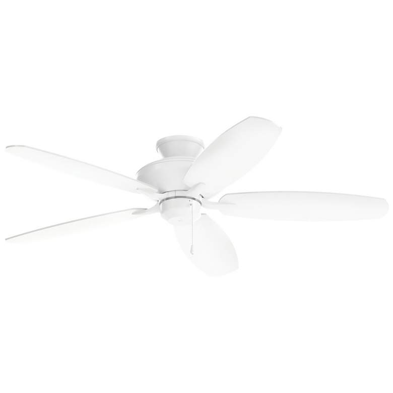 Image 3 52" Renew Matte White Ceiling Fan w/ Gray and White Blades