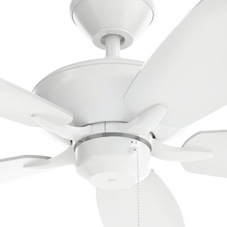 Image 5 52" Renew Matte White Ceiling Fan w/ Gray and White Blades more views