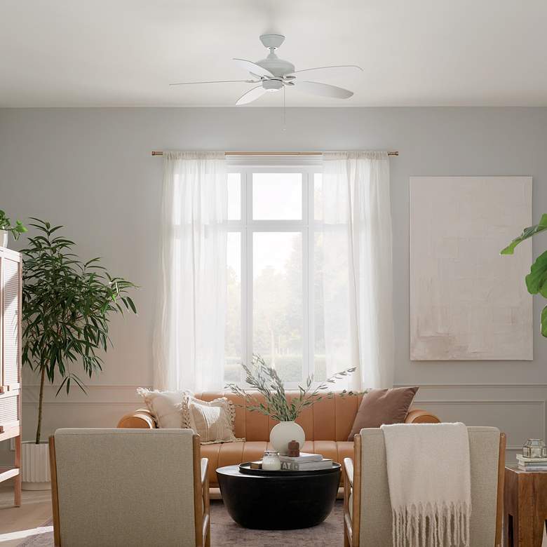 Image 4 52" Renew Matte White Ceiling Fan with Matte White Blades more views