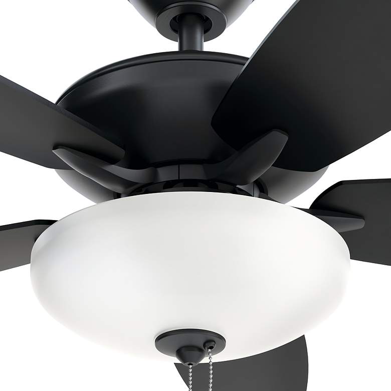 Image 4 52" Renew Satin Black Ceiling Fan w/ Black and Silver Blades more views