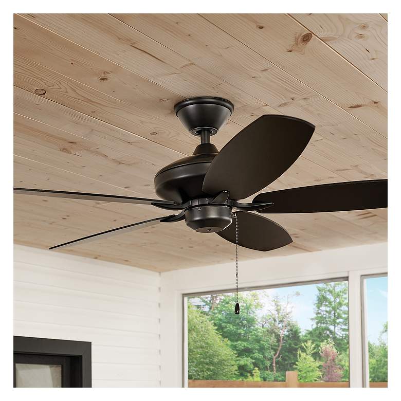 Image 1 52" Renew Satin Black Ceiling Fan