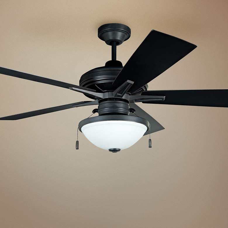 Image 1 52 inch Riverfront Aged Bronze Brushed LED Outdoor Ceiling Fan