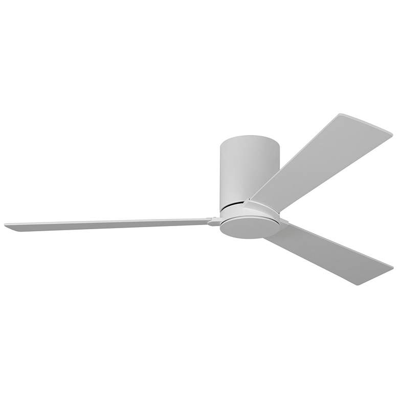 Image 1 52" Rozzen Matte White Ceiling Fan with White Blades