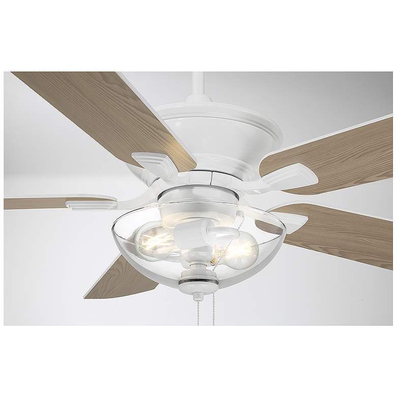 Image 5 52" Savoy House 2-Light Matte White Pull Chain Outdoor Ceiling Fan more views