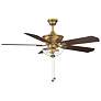 52" Savoy House 2-Light Natural Brass Pull Chain Outdoor Ceiling Fan