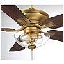 5_52" Savoy House 2-Light Natural Brass Pull Chain Outdoor Ceiling Fan more views