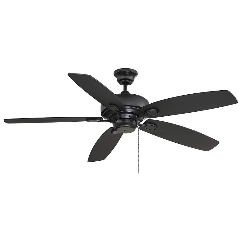 Image 1 52 inch Savoy House Matte Black Pull Chain Ceiling Fan