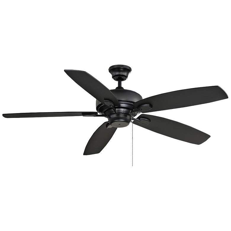 Image 1 52" Savoy House Matte Black Pull Chain Ceiling Fan