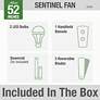 52" Sentinel Fresh White LED Ceiling Fan