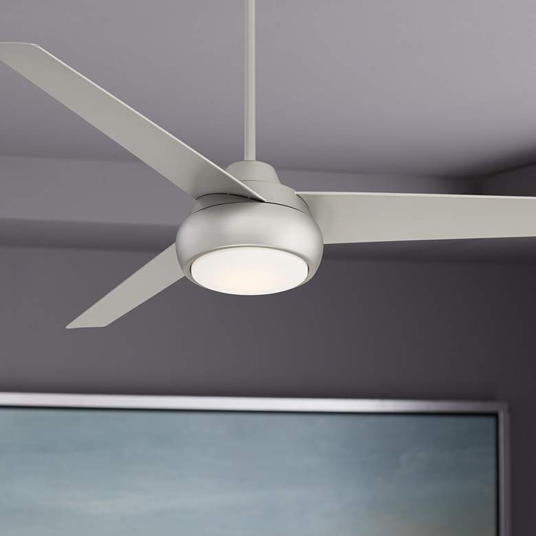 Image 1 52" Skye Hawk Brushed Nickel Indoor LED Ceiling Fan with Remote