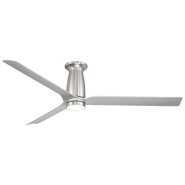 Image 1 52" Smooth Brushed Nickel and Silver LED Smart Ceiling Fan