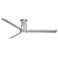 52" Smooth Brushed Nickel and Silver LED Smart Ceiling Fan