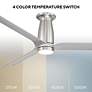 5_52" Smooth Brushed Nickel and Silver LED Smart Ceiling Fan more views