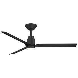 Image1 of 52" Smooth Matte Black LED Smart Ceiling Fan