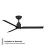 6_52" Smooth Matte Black LED Smart Ceiling Fan more views