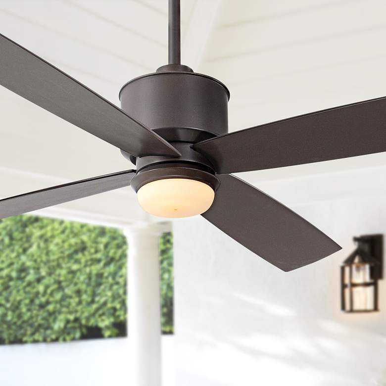 Image 1 52" Strata Oil-Rubbed Bronze Ceiling Fan with Light