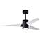 52" Super Janet Matte White and Black Damp Rated LED Fan with Remote