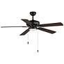 1_52" Super-Max Maxim Black Finish LED Pull-Chain Ceiling Fan