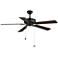 52" Super-Max Maxim Black Finish LED Pull-Chain Ceiling Fan