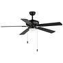 2_52" Super-Max Maxim Black Finish LED Pull-Chain Ceiling Fan more views