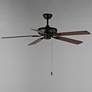 2_52" Super-Max Maxim Brown and Black Finish Pull-Chain Ceiling Fan more views
