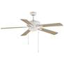 1_52" Super-Max Maxim Matte White Finish LED Pull-Chain Ceiling Fan