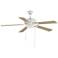 52" Super-Max Maxim Matte White Finish LED Pull-Chain Ceiling Fan