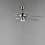 3_52" Super-Max Maxim Satin Nickel Finish LED Pull-Chain Ceiling Fan more views