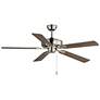 2_52" Super-Max Maxim Satin Nickel Finish Pull-Chain Ceiling Fan more views