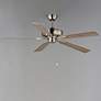 3_52" Super-Max Maxim Satin Nickel Finish Pull-Chain Ceiling Fan more views