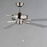 4_52" Super-Max Maxim Satin Nickel Finish Pull-Chain Ceiling Fan more views