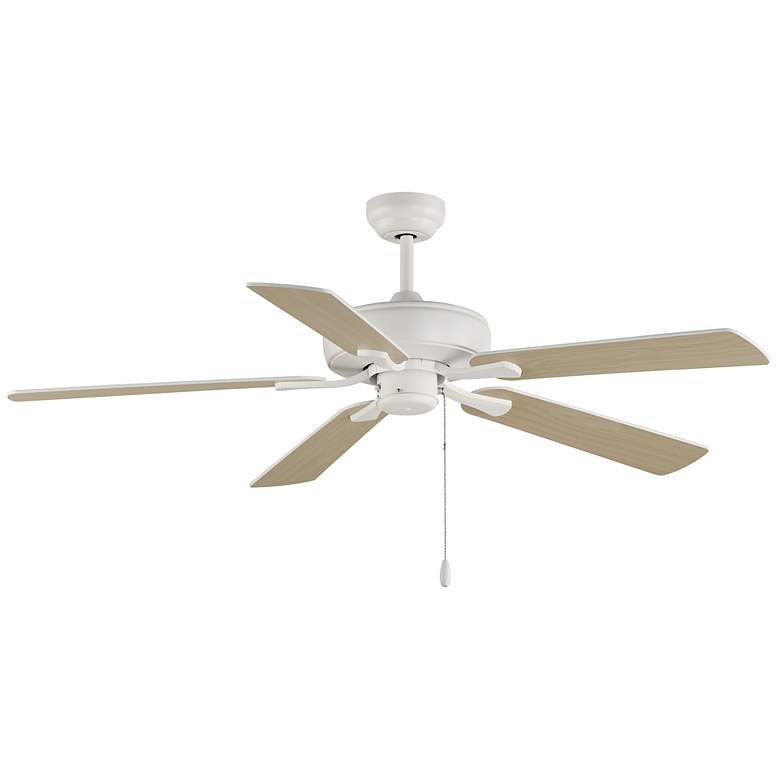 Image 1 52" Super-Max Maxim White Finish Pull-Chain Ceiling Fan