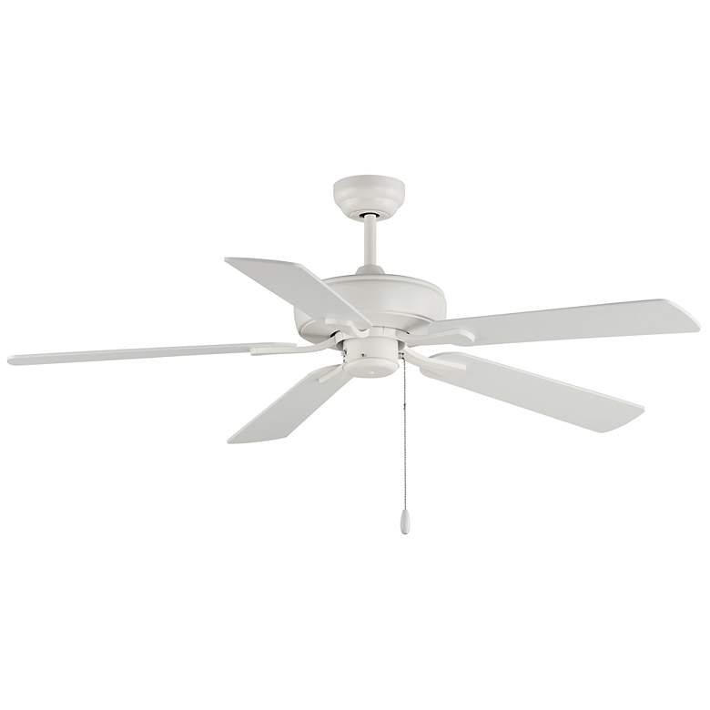 Image 2 52" Super-Max Maxim White Finish Pull-Chain Ceiling Fan more views