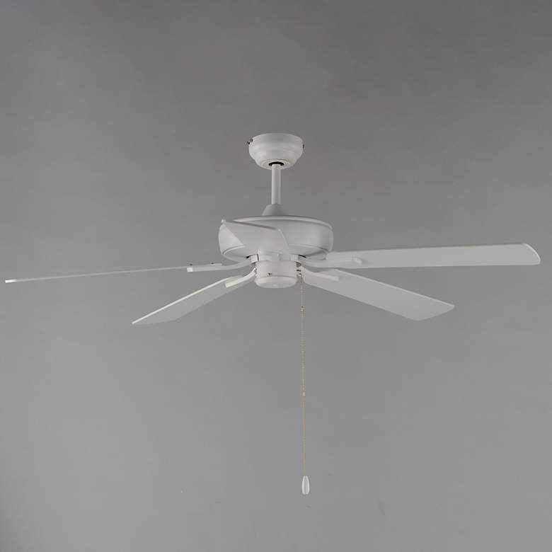 Image 3 52" Super-Max Maxim White Finish Pull-Chain Ceiling Fan more views