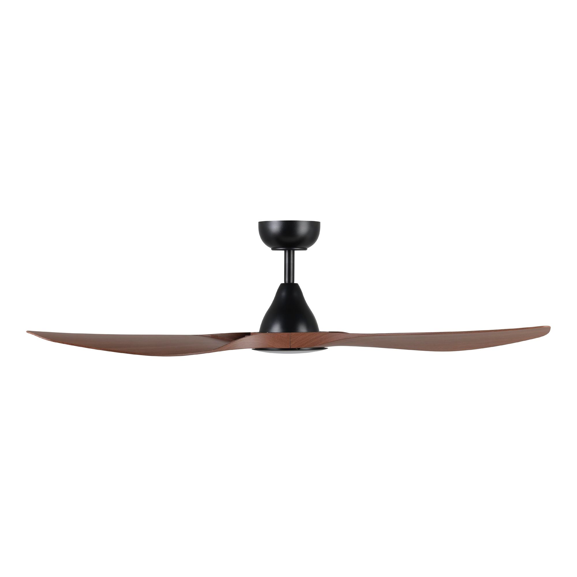 Image 4 52" Surfline Matte Black Smart Ceiling Fan w/ Walnut Blades more views