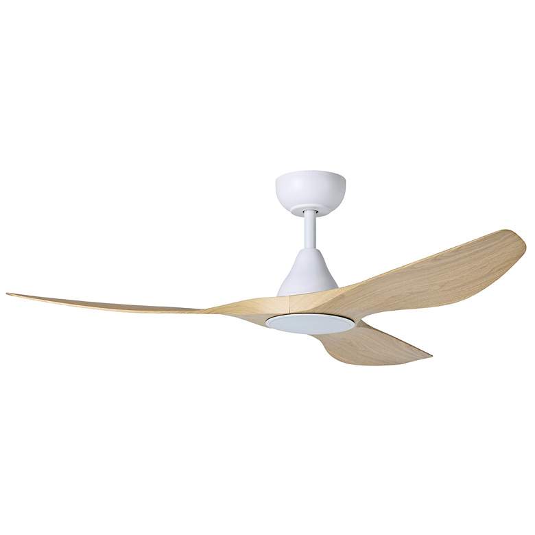 Image 1 52" Surfline Matte White and Coastal Oak LED Ceiling Fan