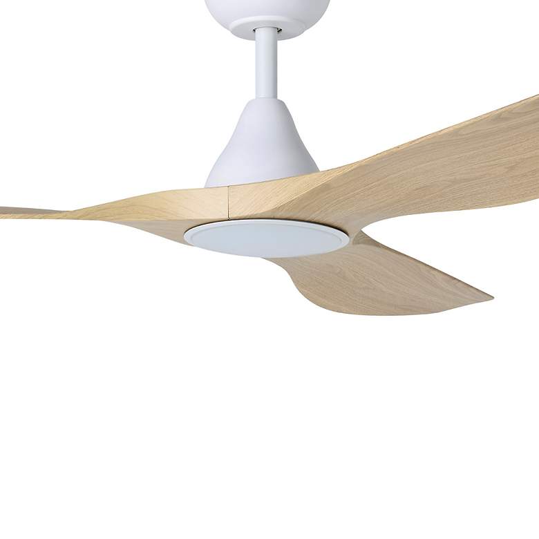 Image 2 52" Surfline Matte White and Coastal Oak LED Ceiling Fan more views