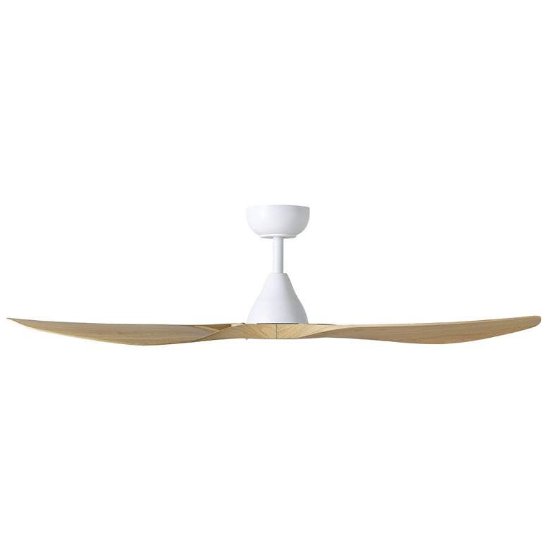 Image 4 52" Surfline Matte White Ceiling Fan w/ Coastal Oak Blades more views