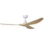 1_52" Surfline White Smart Ceiling Fan with Coastal Oak Blades